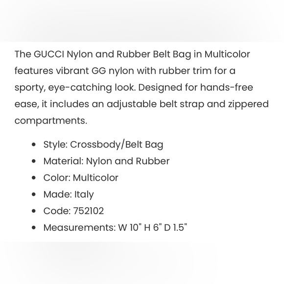Gucci GG Nylon Belt Bag 'Grey/Multicolor' - Picture 13 of 14